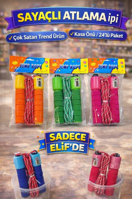 SAYAÇLI ATLAMA İPİ / 24LÜ PAKET